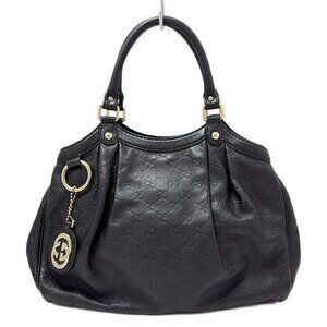 GUCCI Sukey Black Leather Tote Bag bran-724-090524